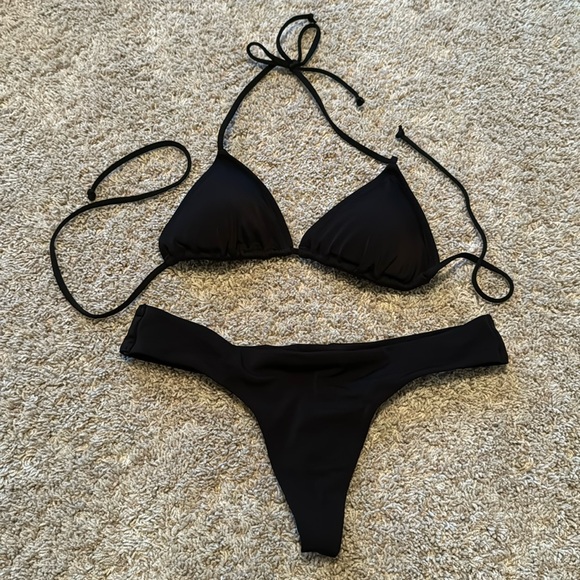 Victoria's Secret Other - Victoria’s Secret black sexy little thong bikini - S top and S thong bottom